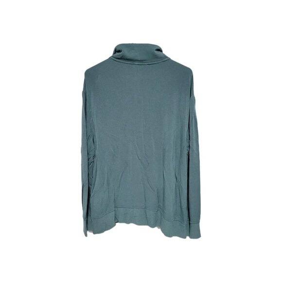 Workshop Republic Clothing Pullover XL Womens 1/4 Zip Sweatshirt Green Soft Cozy - Picture 2 of 3